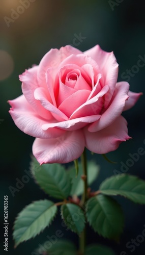 Delicate pink rose blossom, soft petals, gentle background, gentle, tranquility, pastel