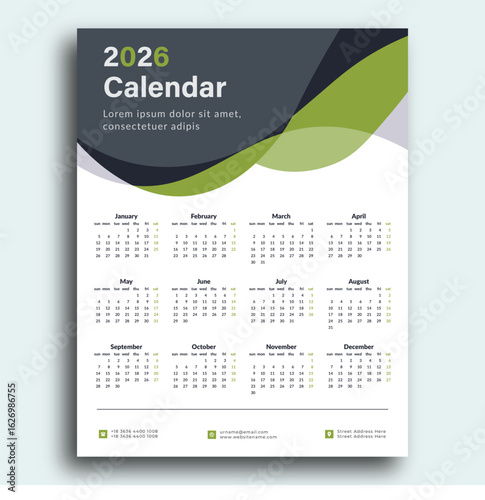 2026 Calendar for Happy New Year Celebration