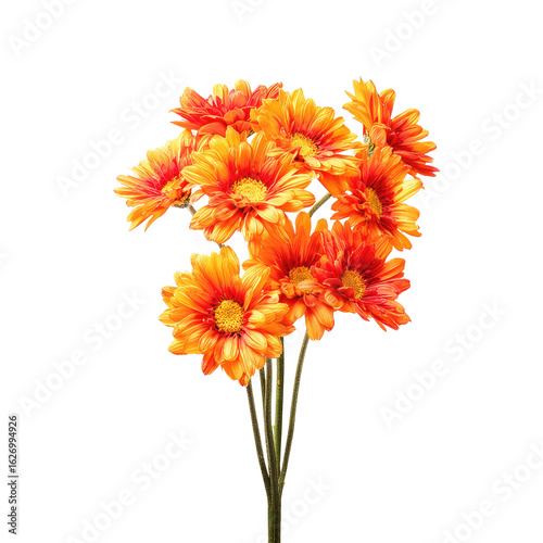 Cluster of orange-red artificial flowers