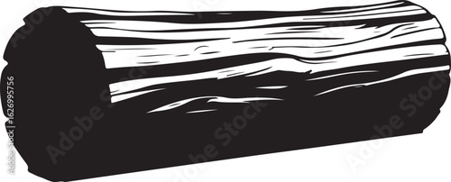 Wooden log silhouette