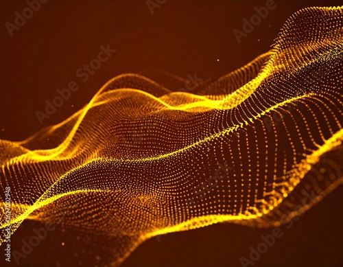 Abstract gold wave pattern