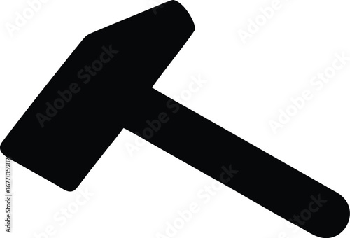 Single isolated black hammer tool shows construction or repair needs clearly displayed