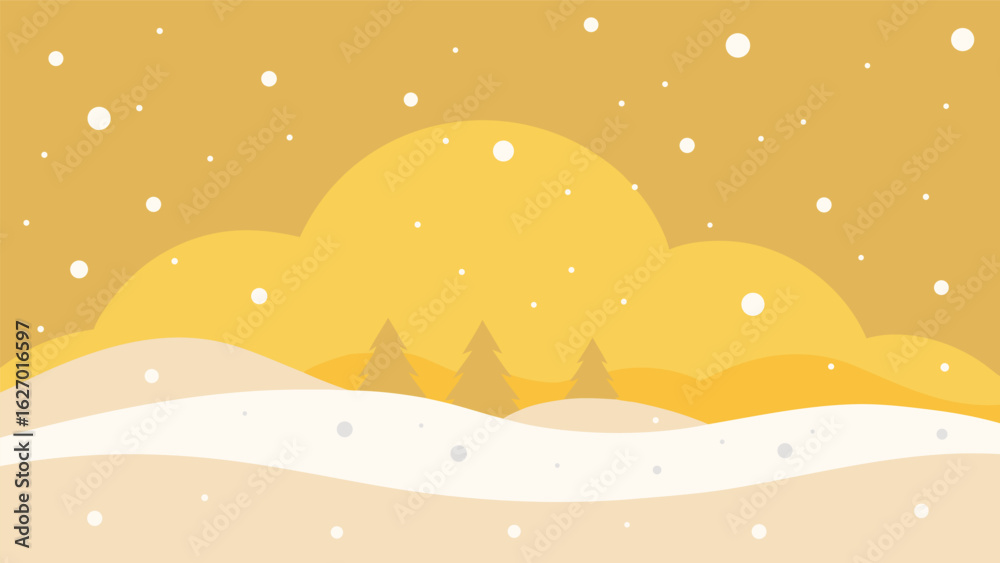 Obraz premium subtle snowfall with soft warm glow christmas vector background