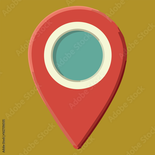 Clean and modern vector  location pin map pointer icon vector illustration gps navigation mark red