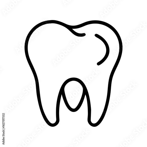 Tooth dental care dentist teeth health oral hygiene molar anatomy enamel icon outline vector