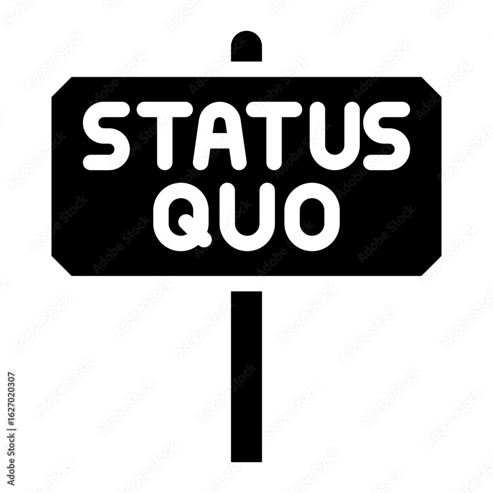 Obraz premium status quo icon