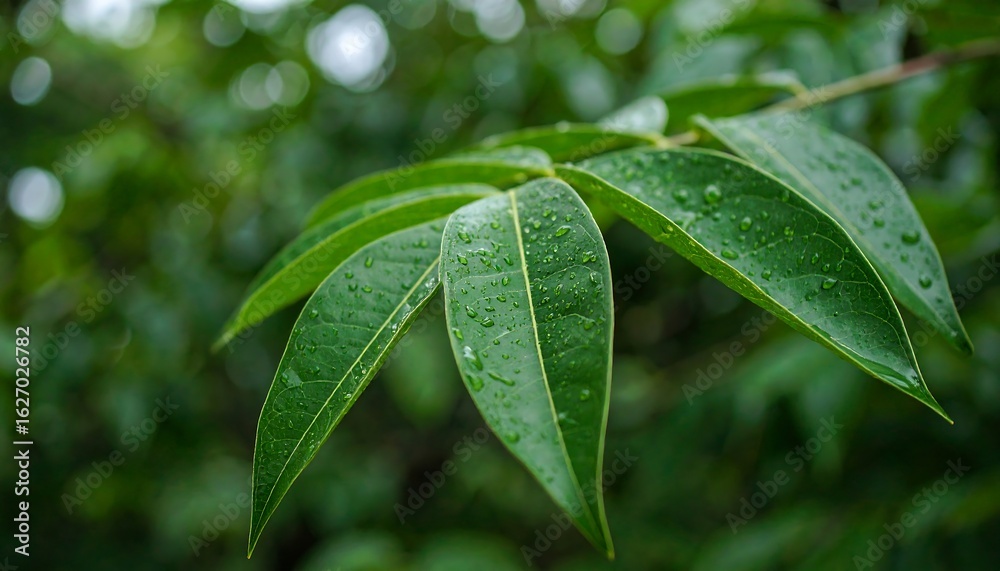 Obraz premium Close-up of wet leaves (2)