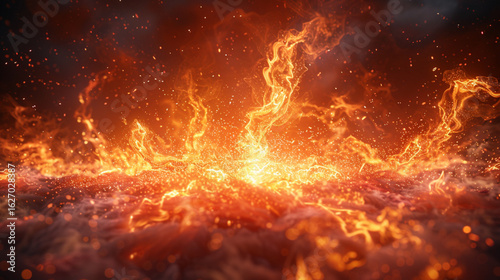 fire in the fireplace