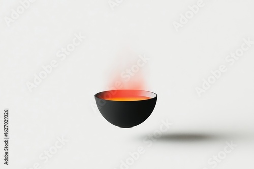 Steaming hot soup bowl on minimalist background for restaurant design Free Download Steaming hot soup bowl on minimalist background for restaurant design - GFXLoad