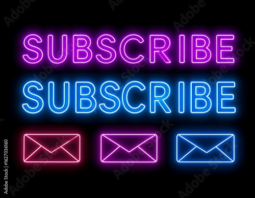 Neon subscribe call to action