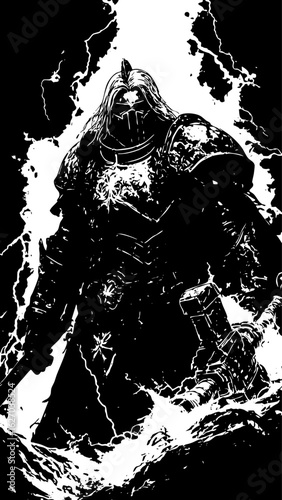 Knight Summoning Lightning Power