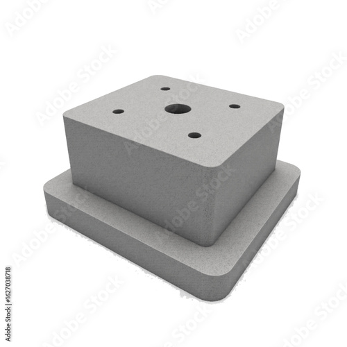 Square concrete block structure design, durability and strength
