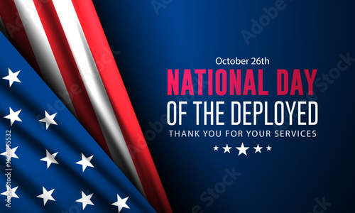 National Day Of The Deployed background vector illustration