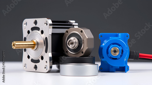 Modern stepper motor for various electrical equipment, 3D printer motor