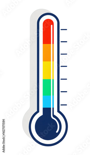 colorful thermometer showin...