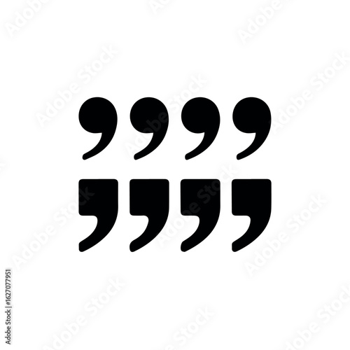 Clean and modern vector  illustration of quotation marks punctuation symbol for writing and typography use