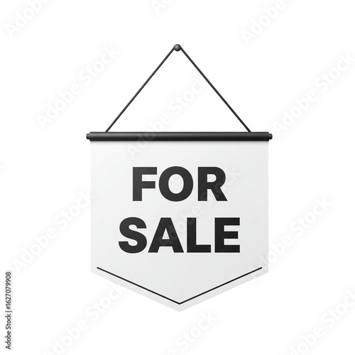 For sale Vector design, Black text on white