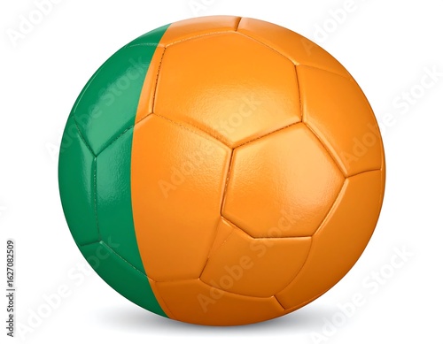 Soccer ball with a flag design