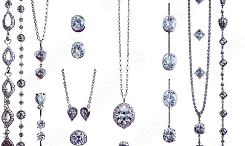 various women dimond necklaces with earrings