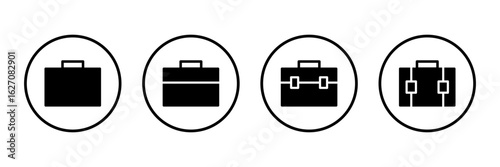 Briefcase icon logo design. suitcase sign and symbol. luggage symbol.