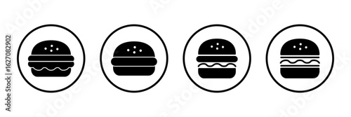 Burger icon logo design. burger sign and symbol. hamburger