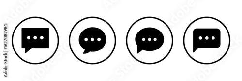 Chat icon logo design. speech bubble sign and symbol. comment icon. message