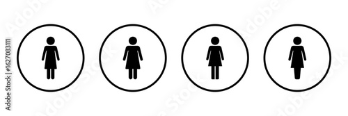 Female icon logo design. woman sign and symbol