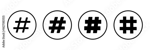Hashtag icon logo design. hashtag sign and symbol