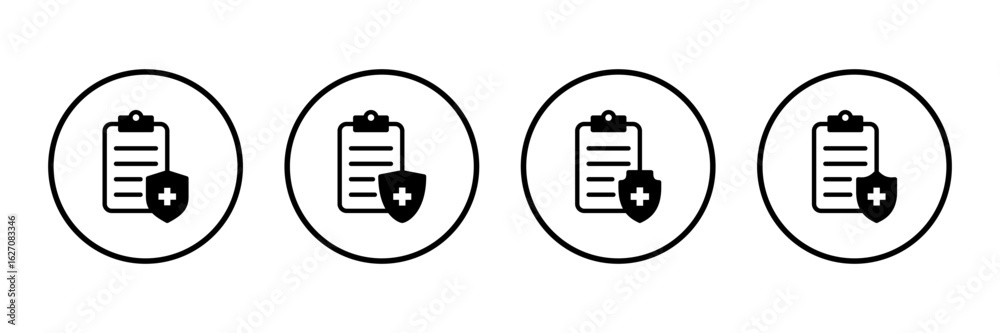 Medical insurance icon logo design. health insurance sign and symbol Medical insurance icon logo design. health insurance sign and symbol