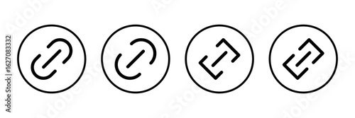 Link icon logo design. Hyperlink chain sign and symbol