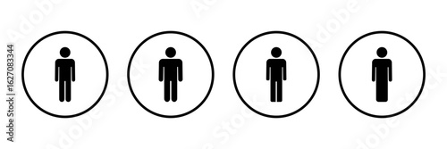 Man icon logo design. male sign and symbol. human symbol