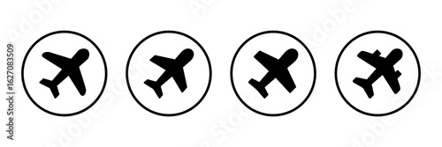 Plane icon logo design. Airplane sign and symbol. Flight transport symbol. Travel sign. aeroplane
