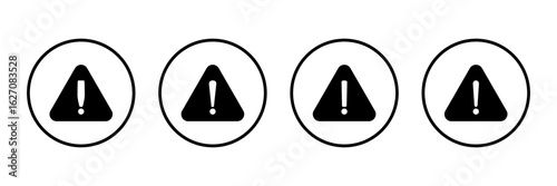 Exclamation danger icon logo design. attention sign and symbol. attention sign