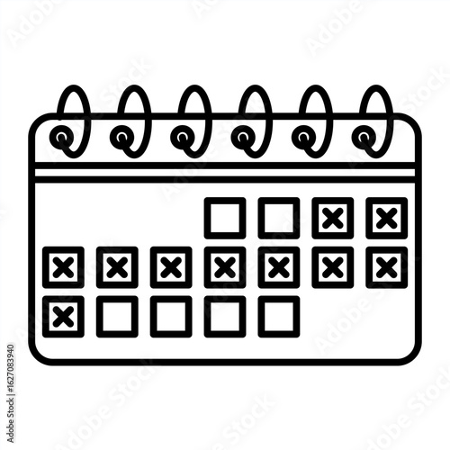 Outline metaphor icon showing emotional tension, mental pressure, and learning struggle related to school stress and student burnout