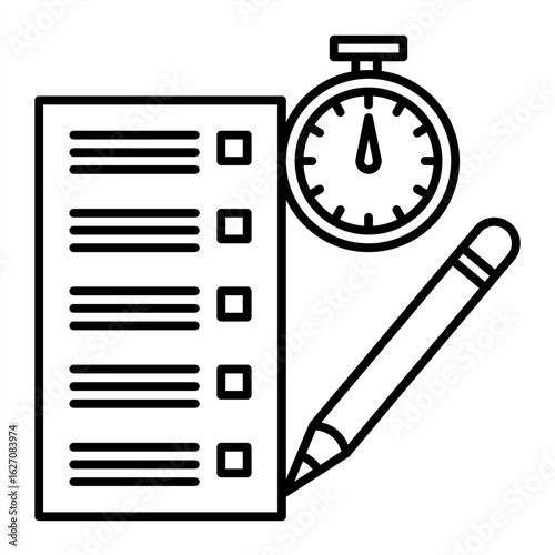 Outline metaphor icon showing emotional tension, mental pressure, and learning struggle related to school stress and student burnout