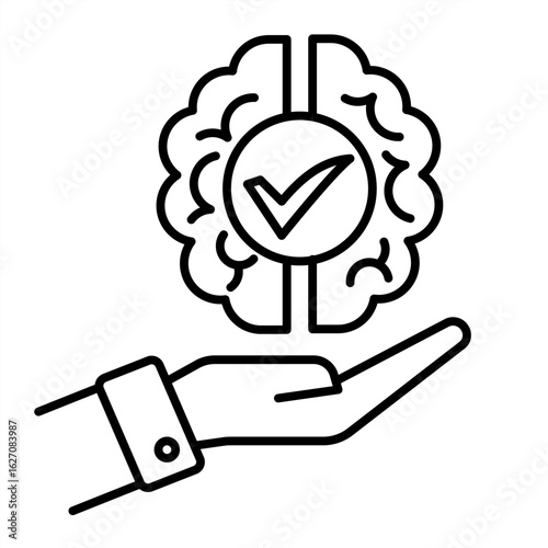 Outline metaphor icon showing emotional tension, mental pressure, and learning struggle related to school stress and student burnout