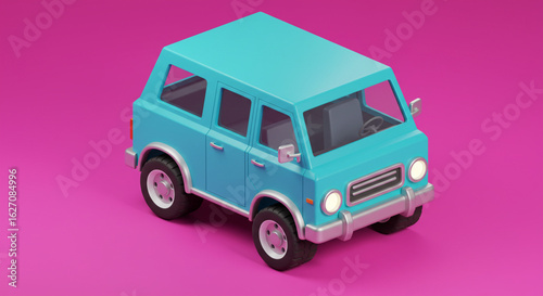 Cartoon minivan illustration
