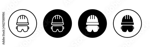 Helmet icon symbol for apps and websites. Motorcycle helmet sign and symbol. Construction helmet icon. Safety helmet