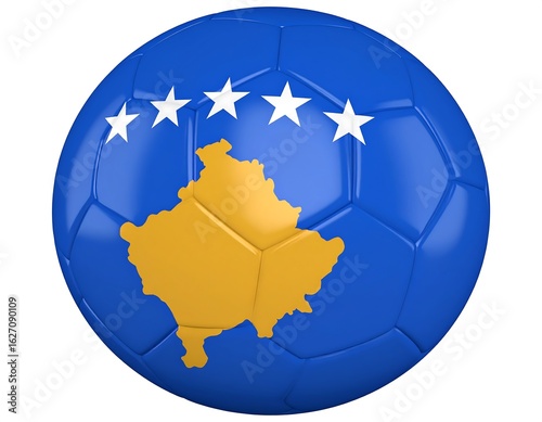 Soccer ball with the flag of Kosovo (1)