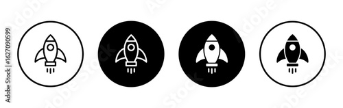 Rocket icon symbol for apps and websites. Startup sign and symbol. rocket launcher icon