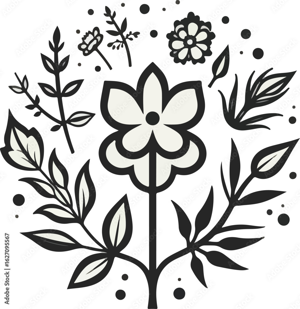 Fototapeta premium Vibrant spring flowers arrangement with diverse colors and elegant typography