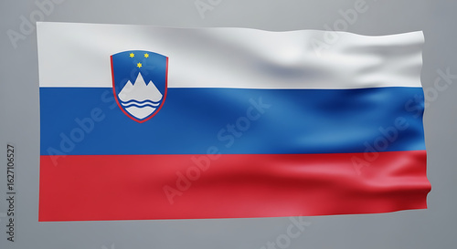 Free Download The Waving National Flag of Slovenia Presented Digitally - GFXLoad