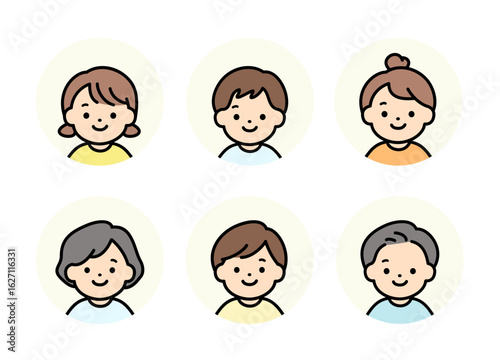 様々な子供たちのイラスト素材