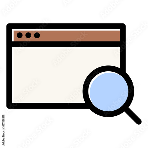 magnifying glass on the internet
