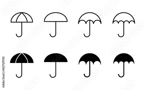 Umbrella icon set. umbrella sign icon