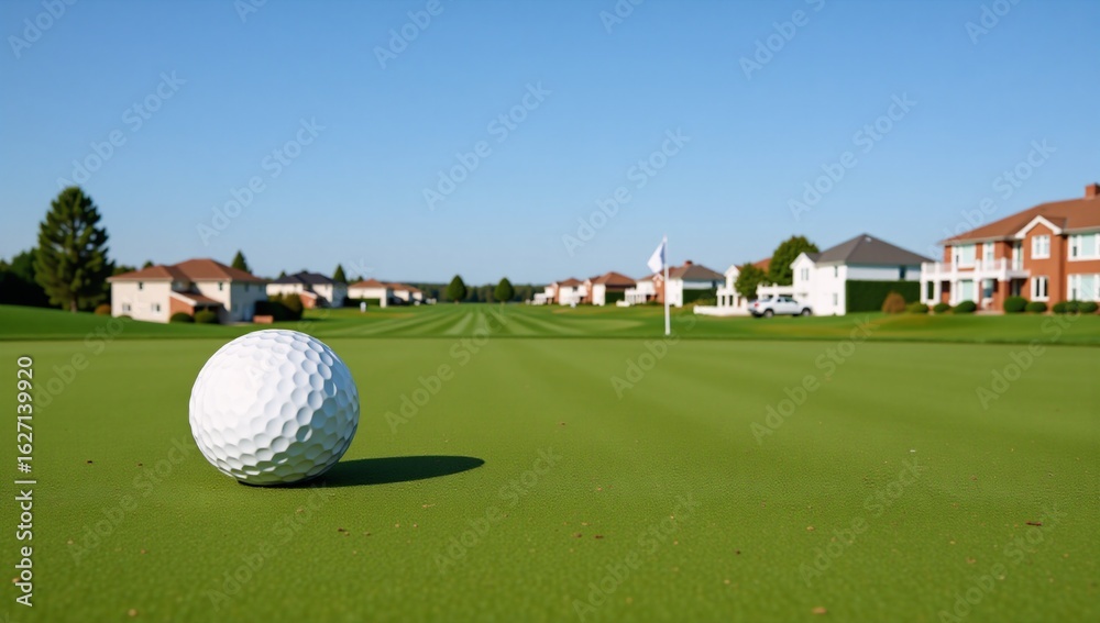 Fototapeta premium Neighborhood with golf courses as its primary feature