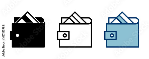 Wallet Icon vector isolated on white background. money wallet icon