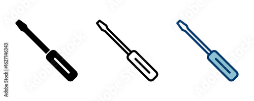 Screwdriver icon vector isolated on white background. Screwdriver vector icon