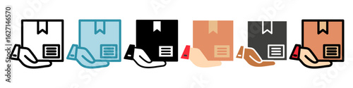 Delivery Box multi style, mini illustration icon. use for modern concept, print, UI, UX kit, web and app development. Vector related to commerce, retail, marketing and shopping.