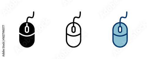 Computer Mouse Icon vector isolated on white background. Computer mouse vector icon